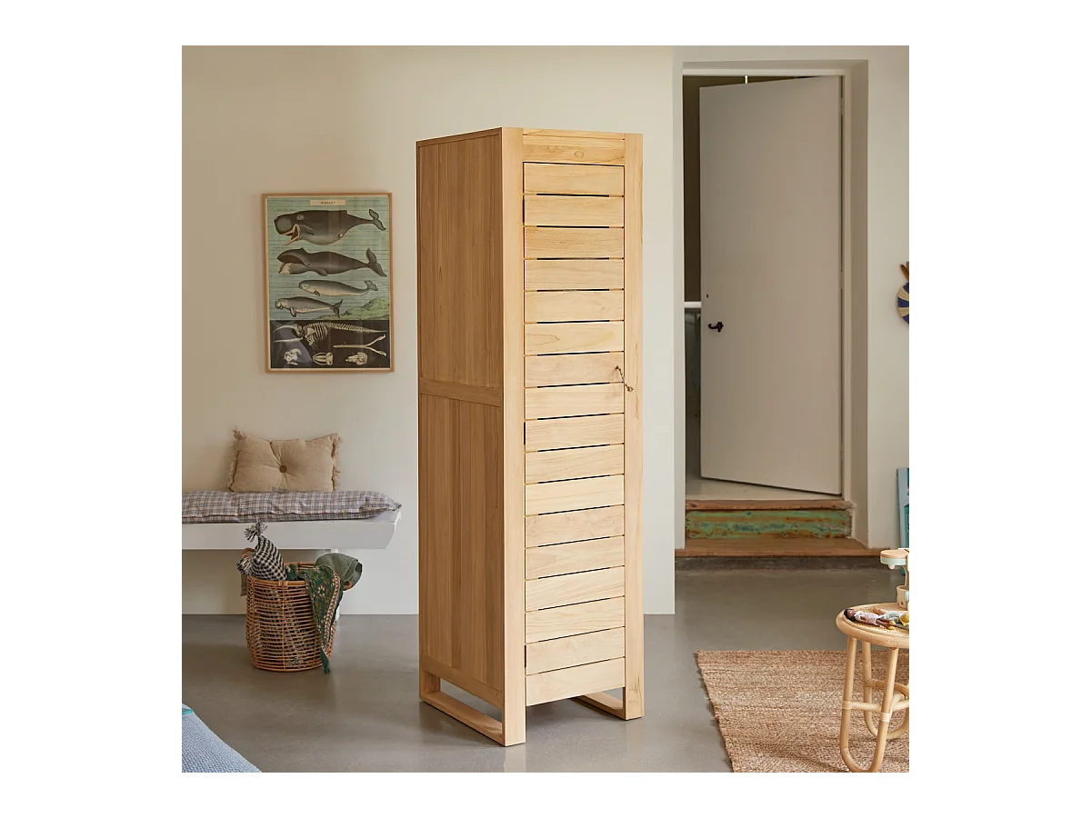 Colonne simple enfant en bois de teck 180 Minimalys