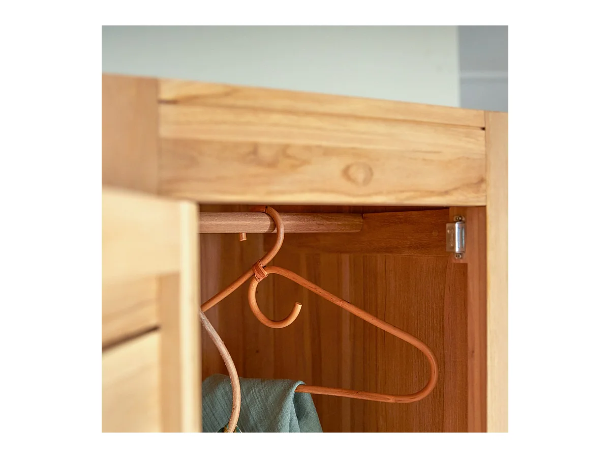 Colonne simple enfant en bois de teck 180 Minimalys