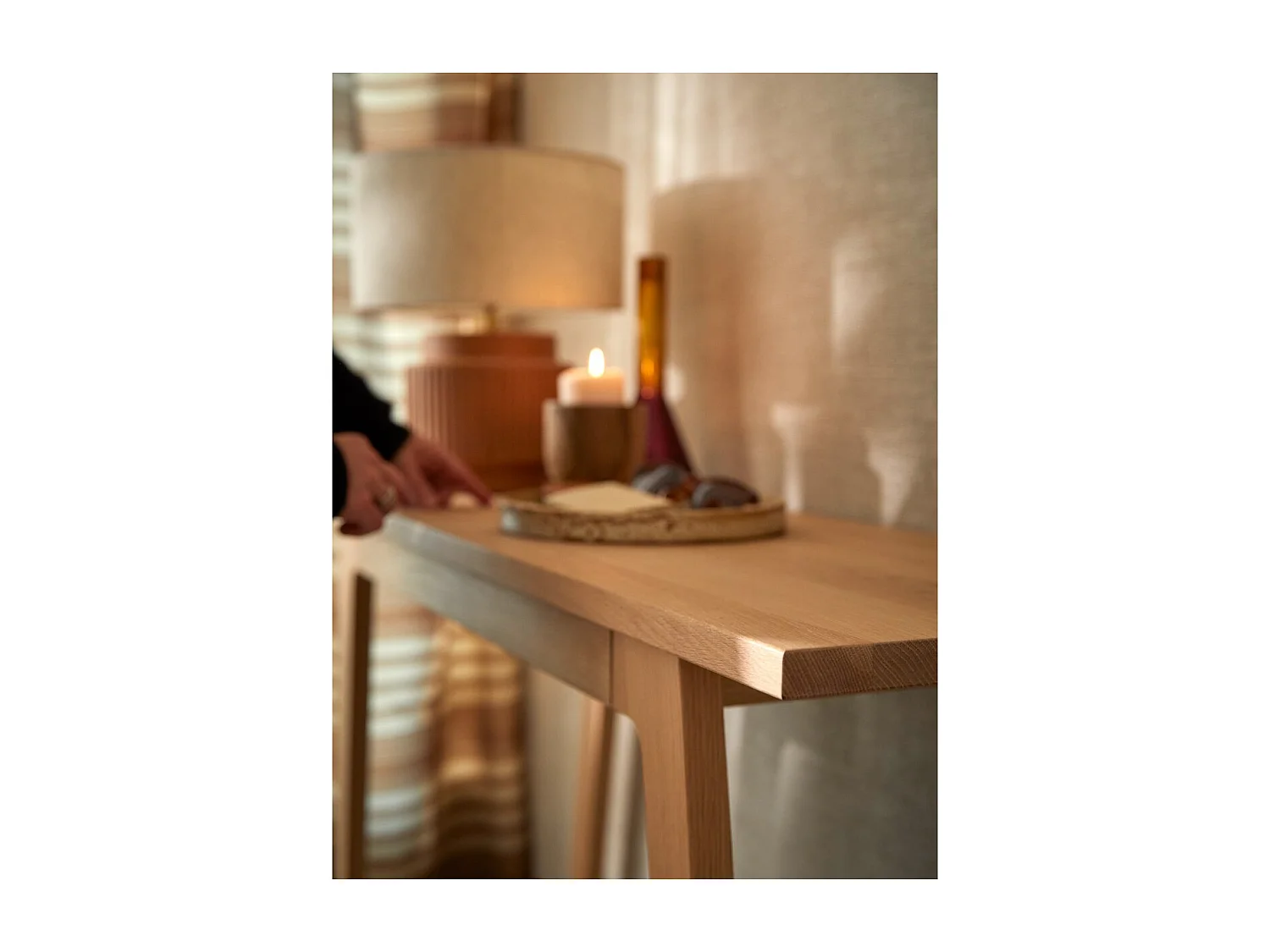 Konsole aus massivem Eichenholz Esmée