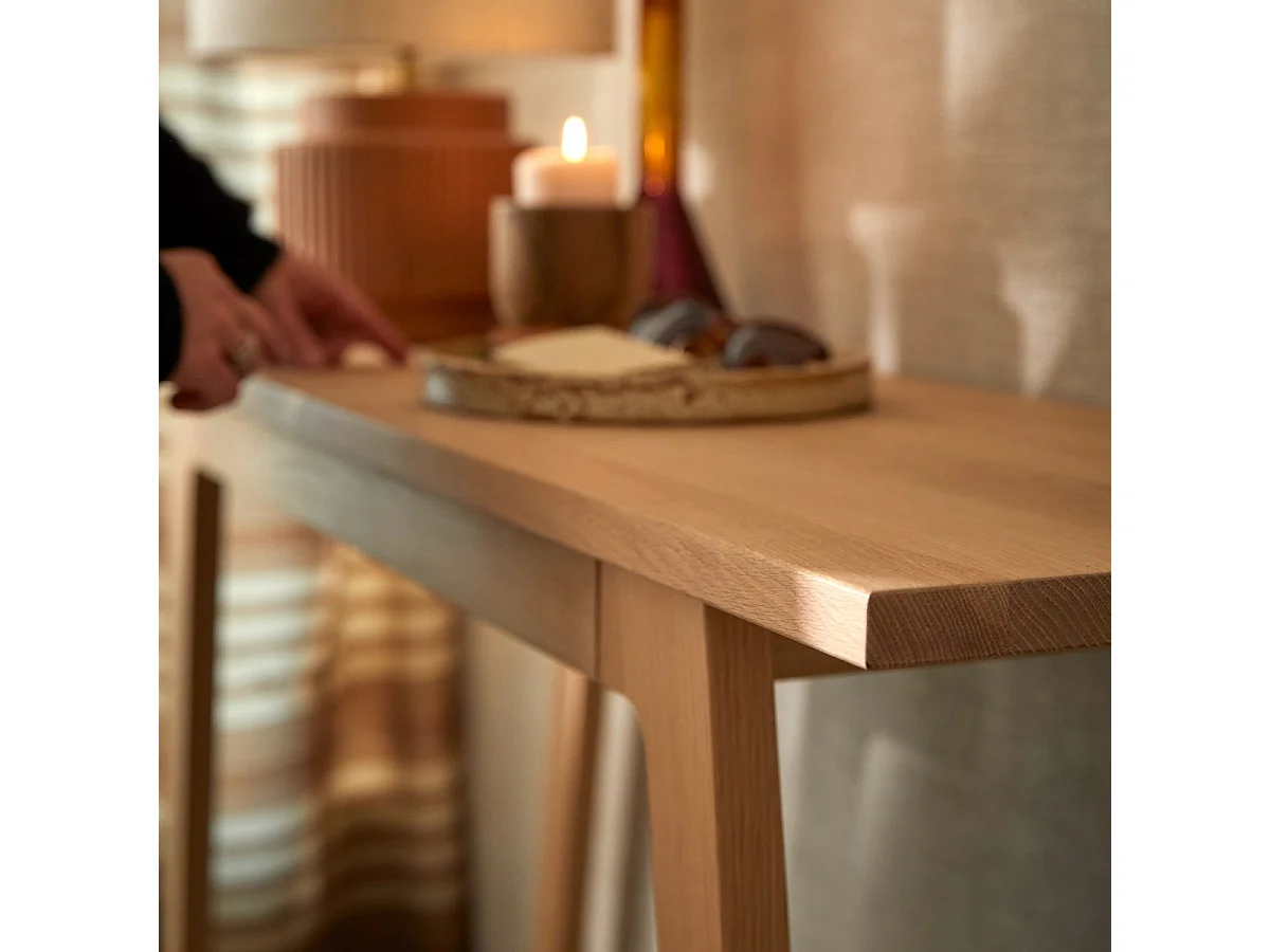 Console en bois de chêne massif Esmée