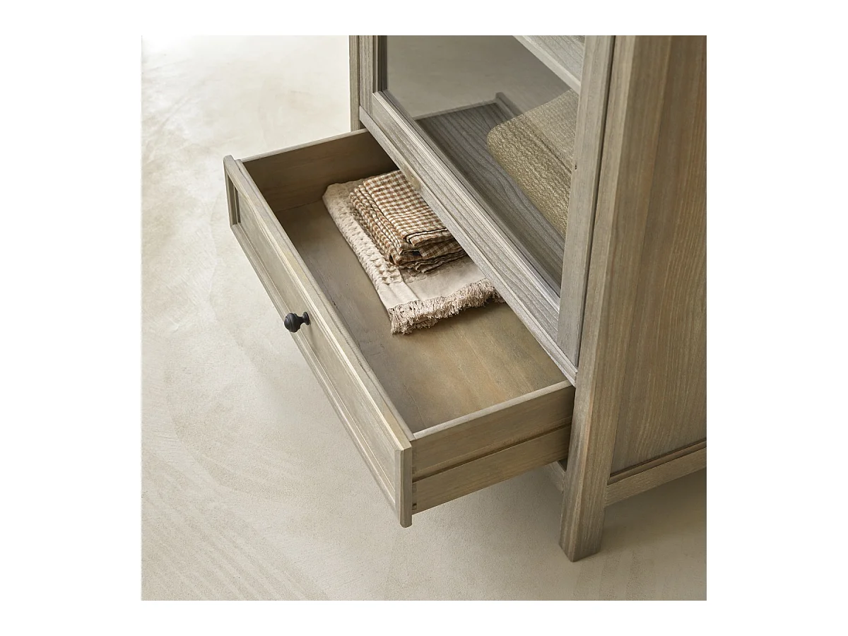 Geschirrschrank Masha aus massivem Kiefernholz, 180