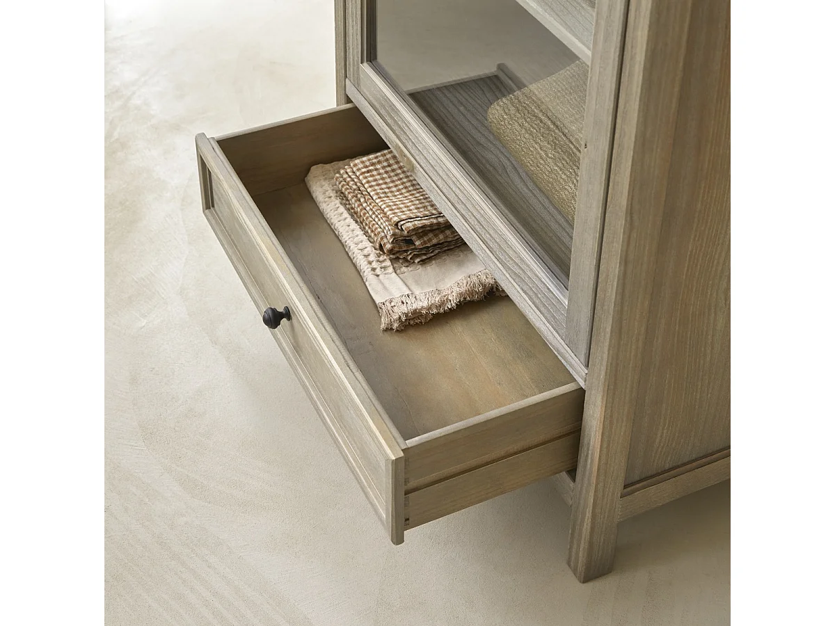 Geschirrschrank Masha aus massivem Kiefernholz, 180
