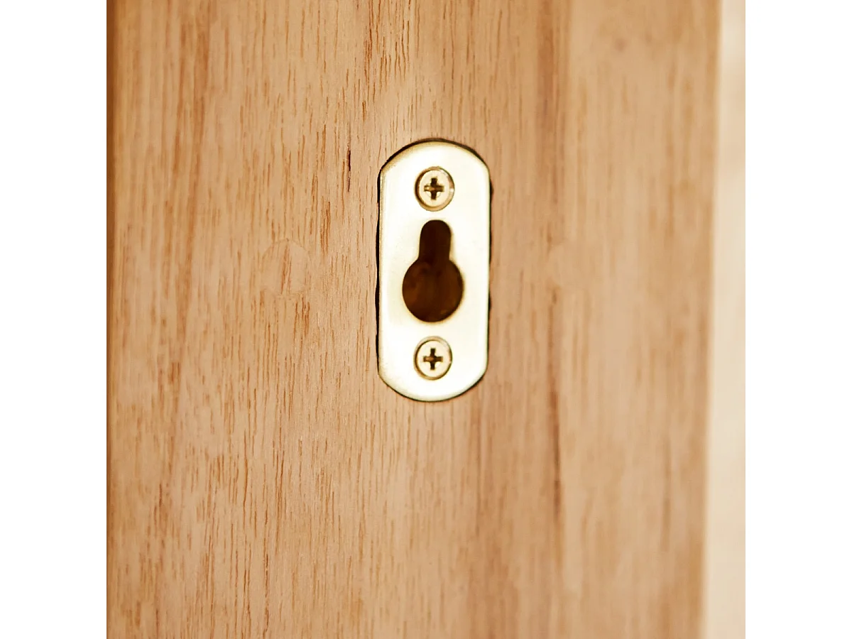 Scaffale orizzontale a parete per bagno in legno di Teak Bahya