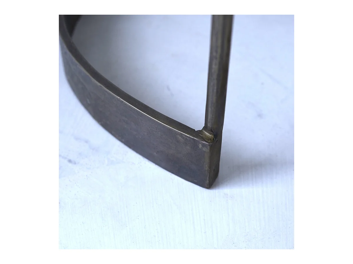 Consolle ovale in metallo e marmo 120 Gustav