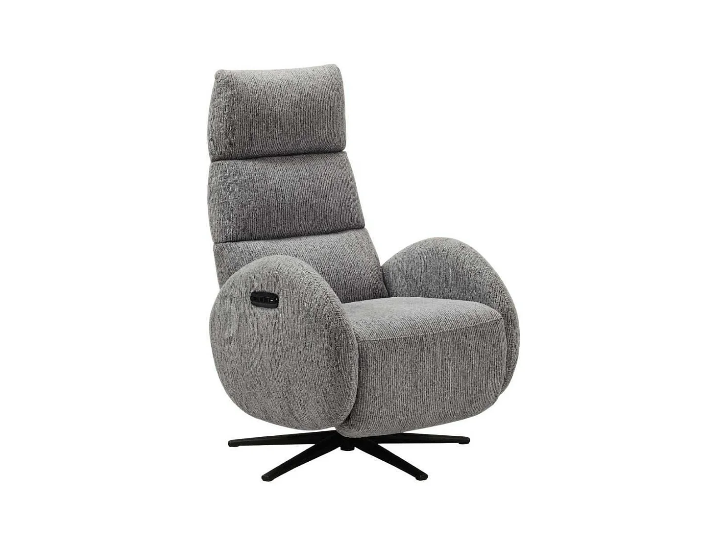 Fauteuil relax électrique tissu polyester gris - AMSTEN