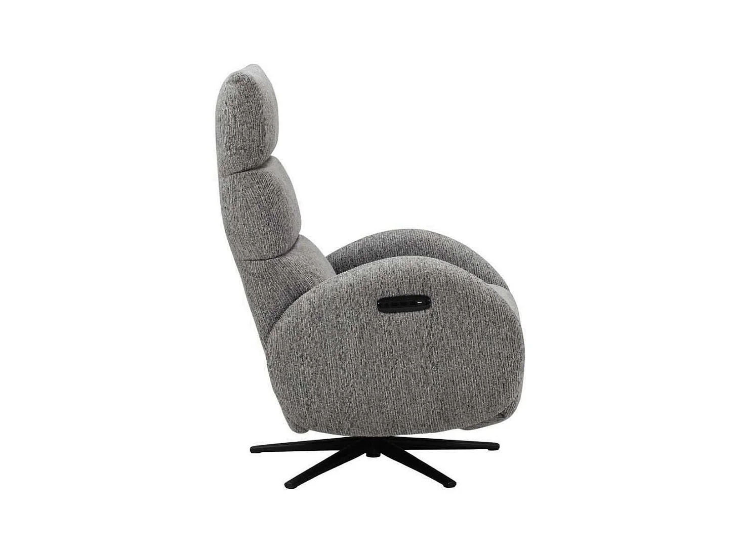 Fauteuil relax électrique tissu polyester gris - AMSTEN