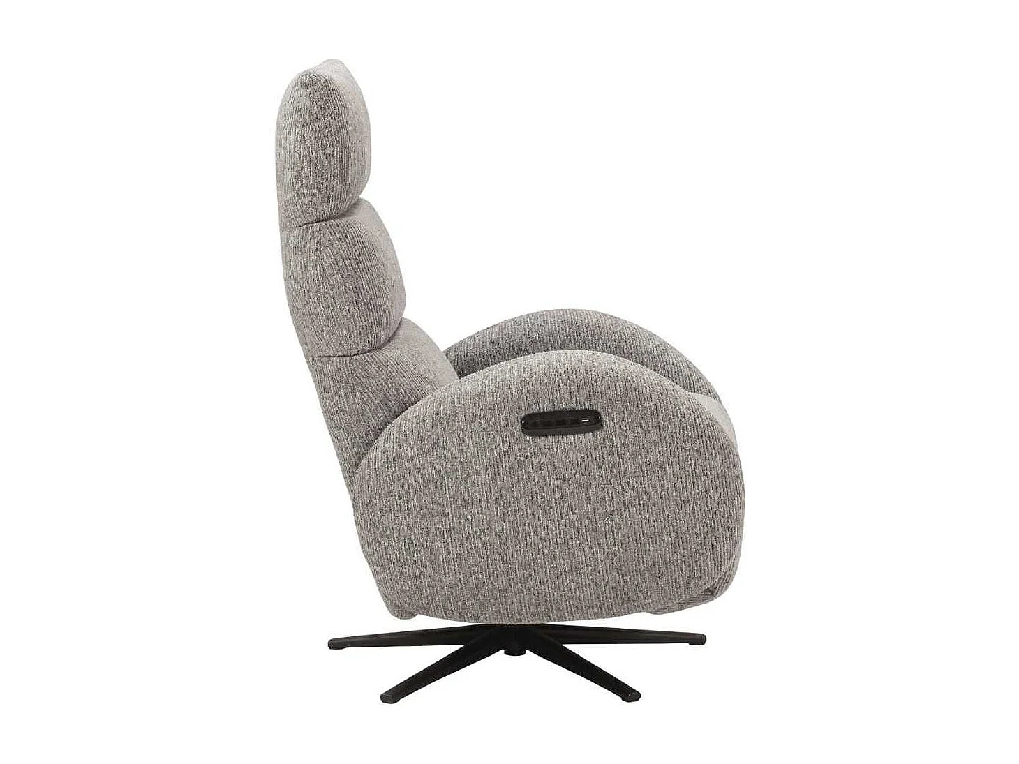 Fauteuil relax électrique tissu polyester gris - AMSTEN