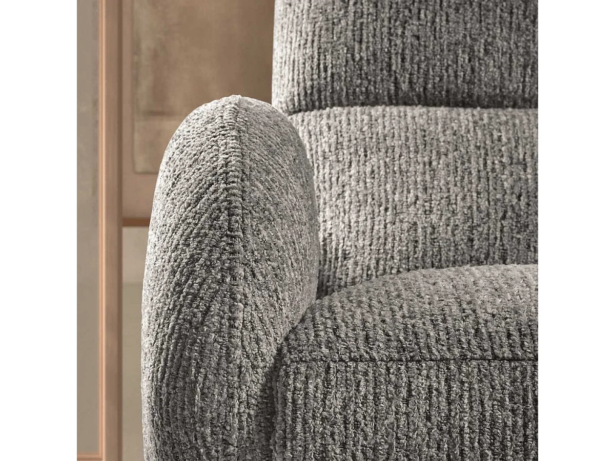 Fauteuil relax électrique tissu polyester gris - AMSTEN