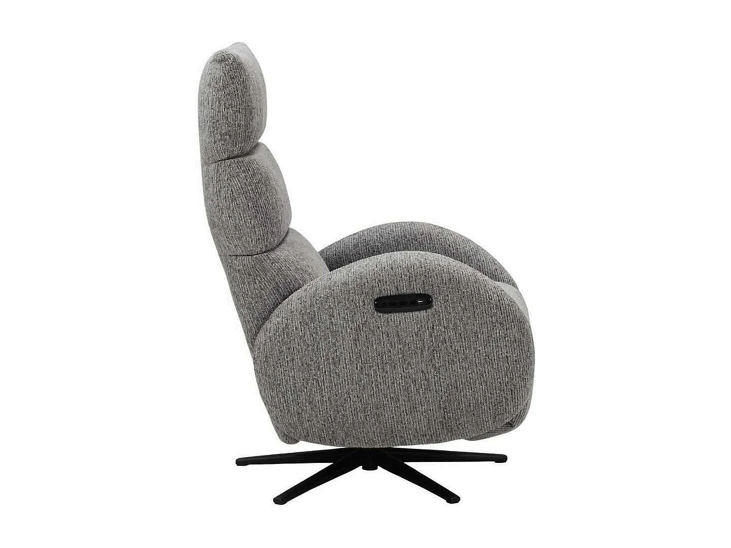 Fauteuil relax électrique tissu polyester gris - AMSTEN