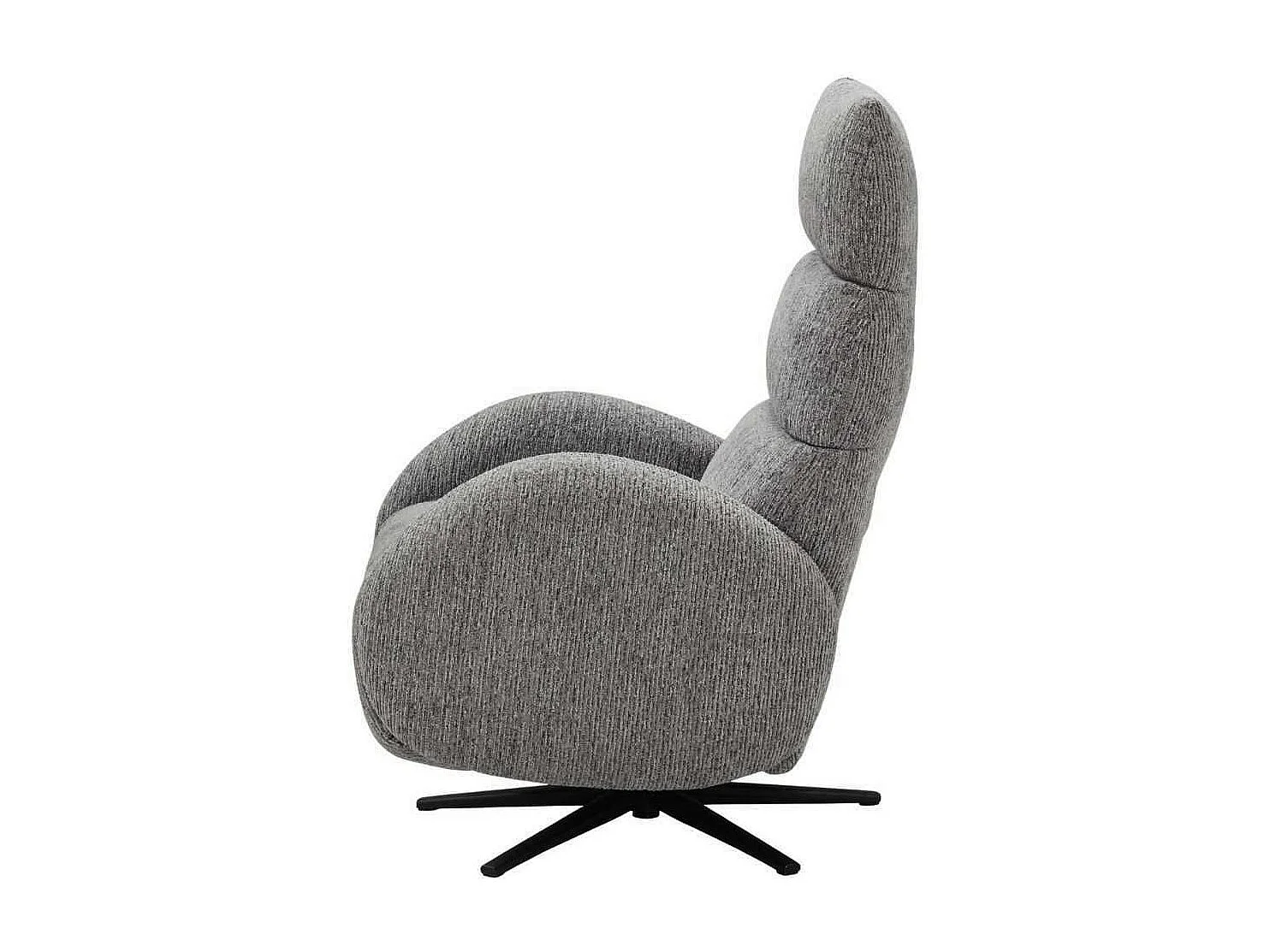 Fauteuil relax électrique tissu polyester gris - AMSTEN