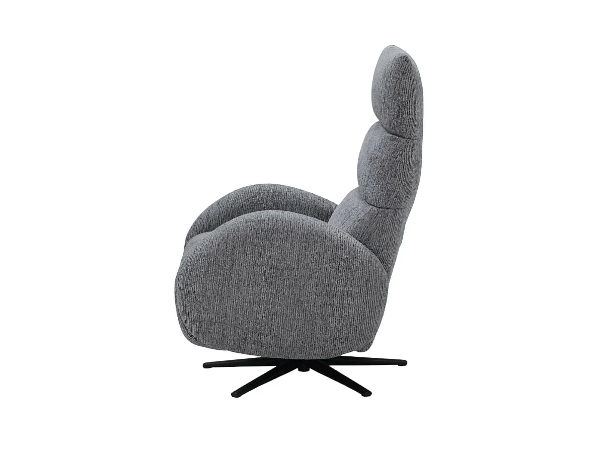 Fauteuil relax électrique tissu polyester gris - AMSTEN