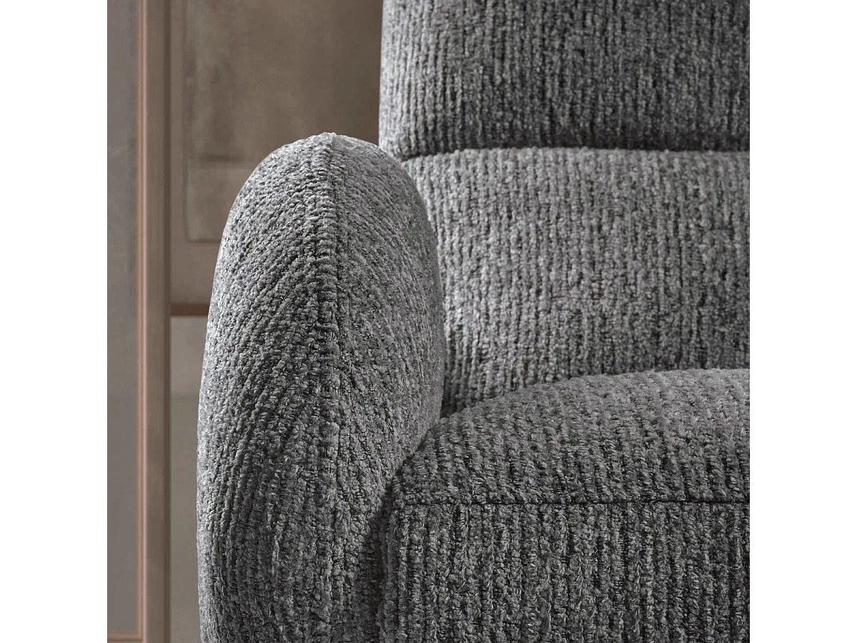 Fauteuil relax électrique tissu polyester gris - AMSTEN