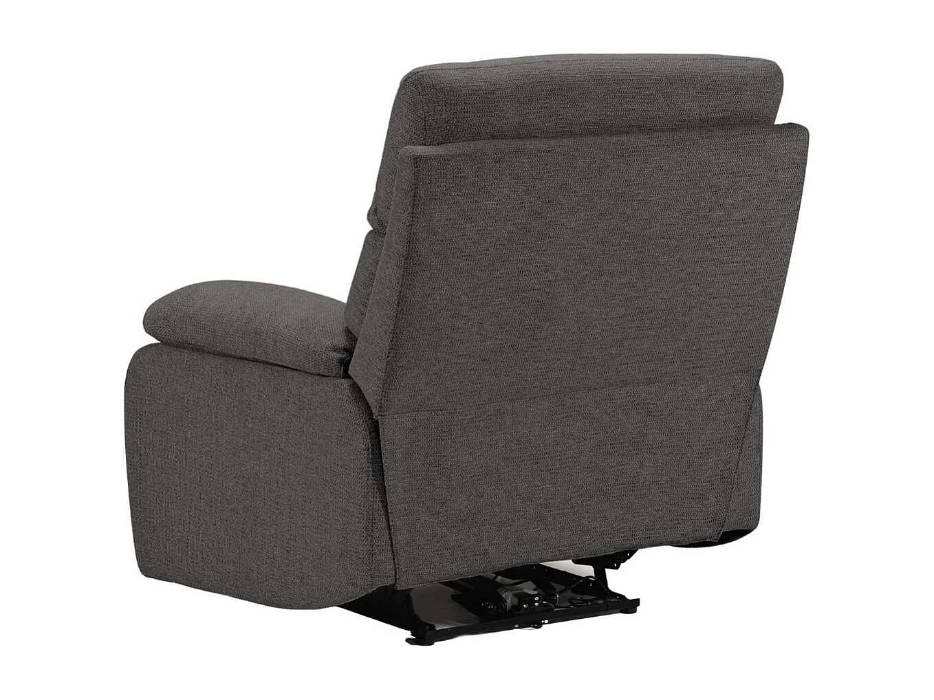 Fauteuil relax électrique tissu polyester gris foncé - MIGUEL