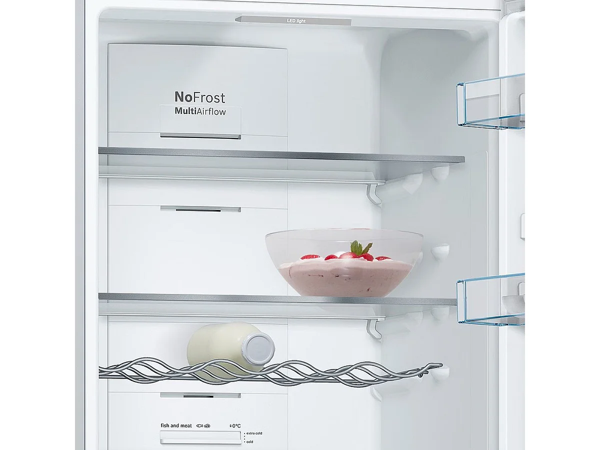Bosch Réfrigérateur combiné 60cm 324l nofrost inox - kgn36vled
