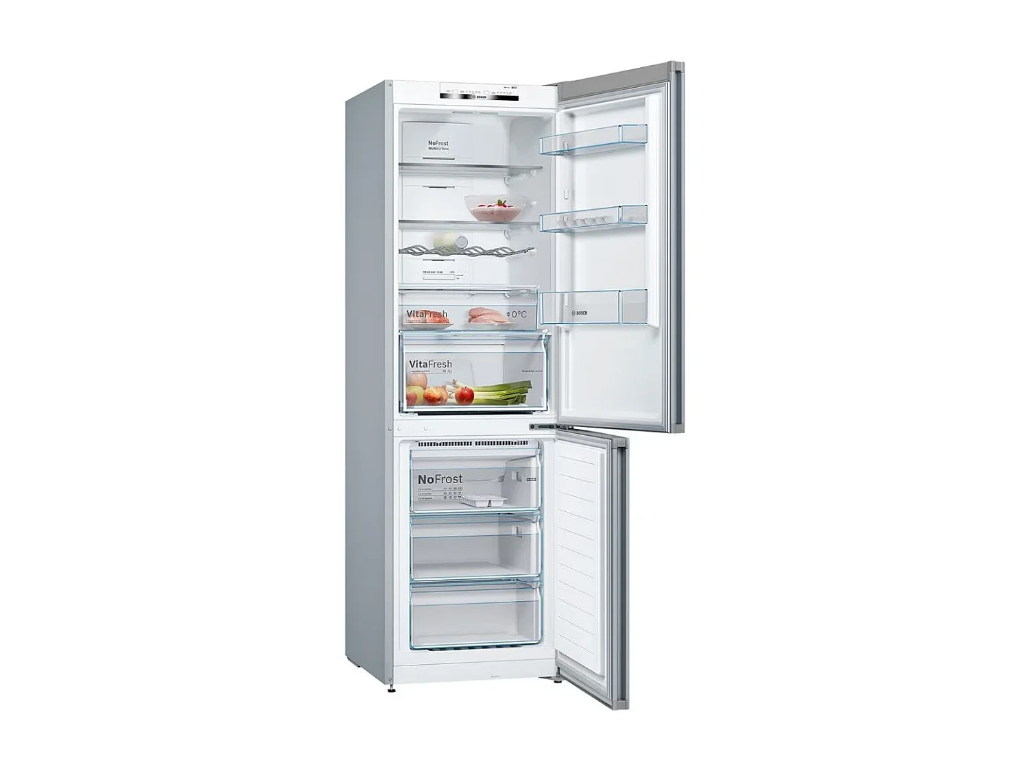 Bosch Réfrigérateur combiné 60cm 324l nofrost inox - kgn36vled