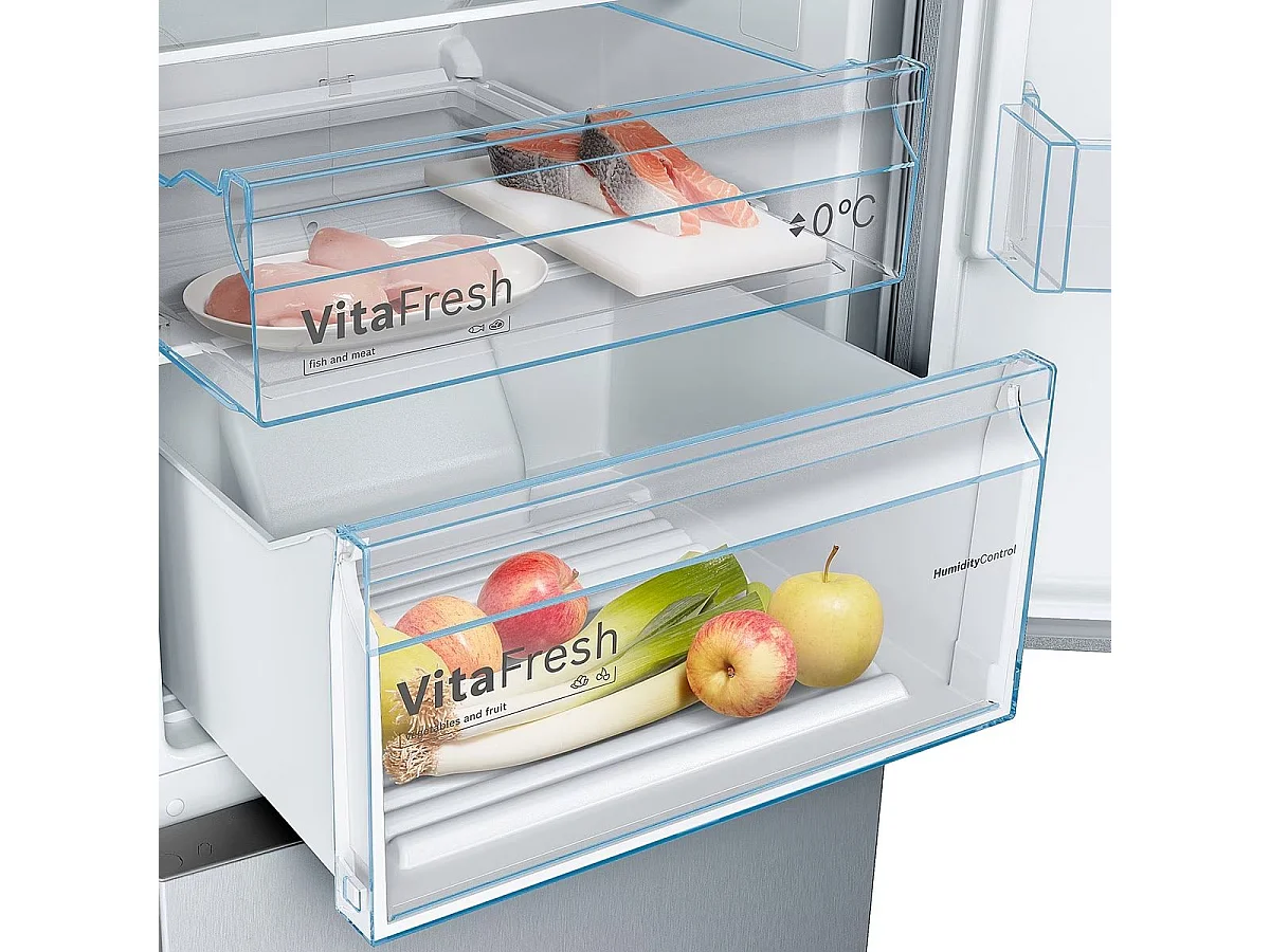 Bosch Réfrigérateur combiné 60cm 324l nofrost inox - kgn36vled