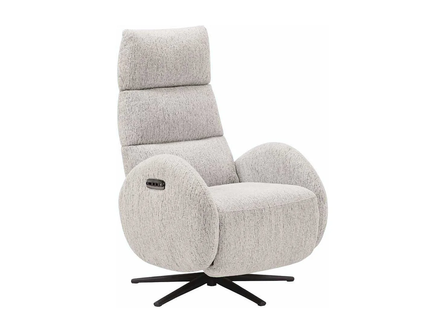 Fauteuil relax électrique tissu polyester beige - AMSTEN