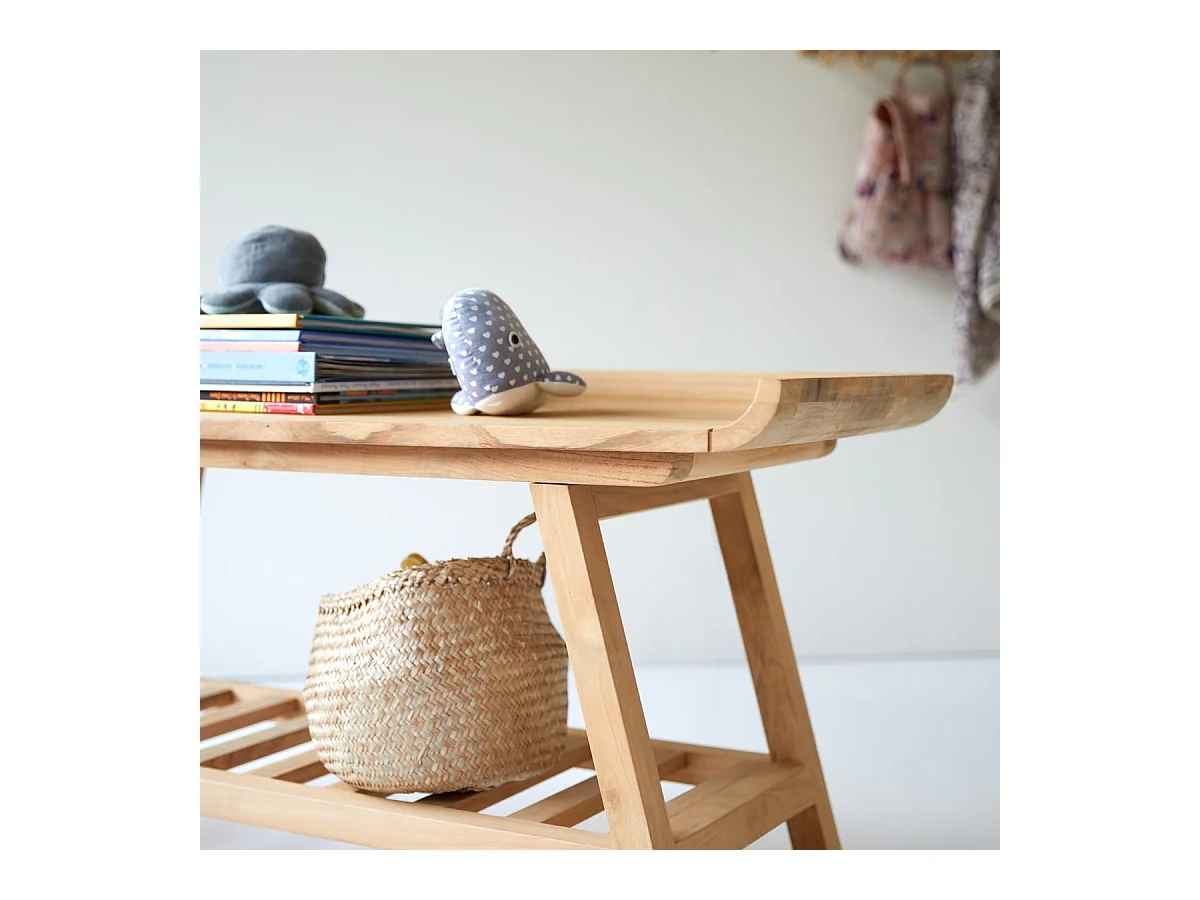 Flache Konsole für Kinder aus Teakholz 110 Pampa