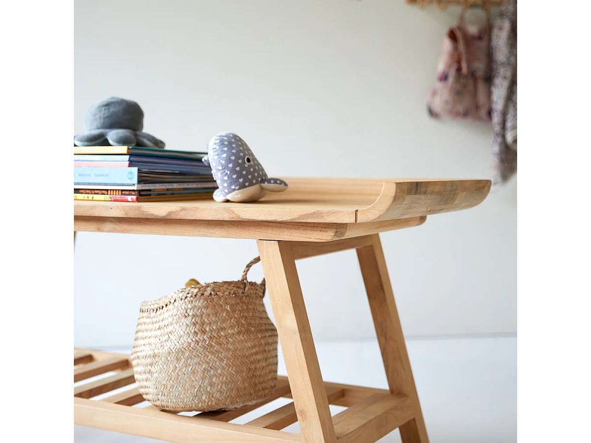 Consolle bassa per bambini in legno di teak 110 cm Pampa