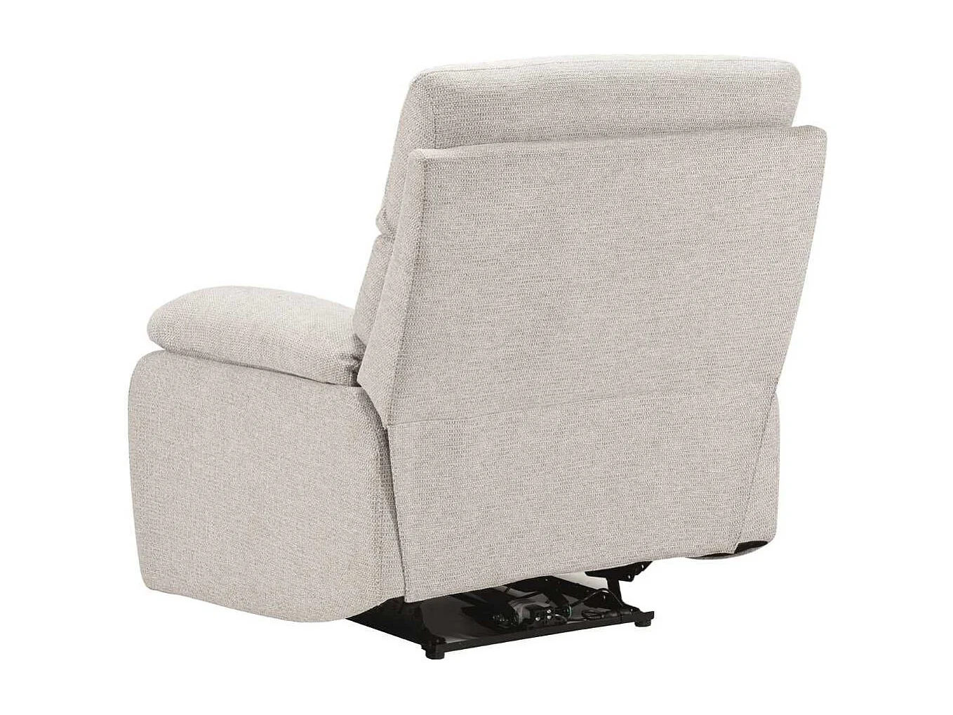 Fauteuil relax électrique tissu polyester gris clair - MIGUEL