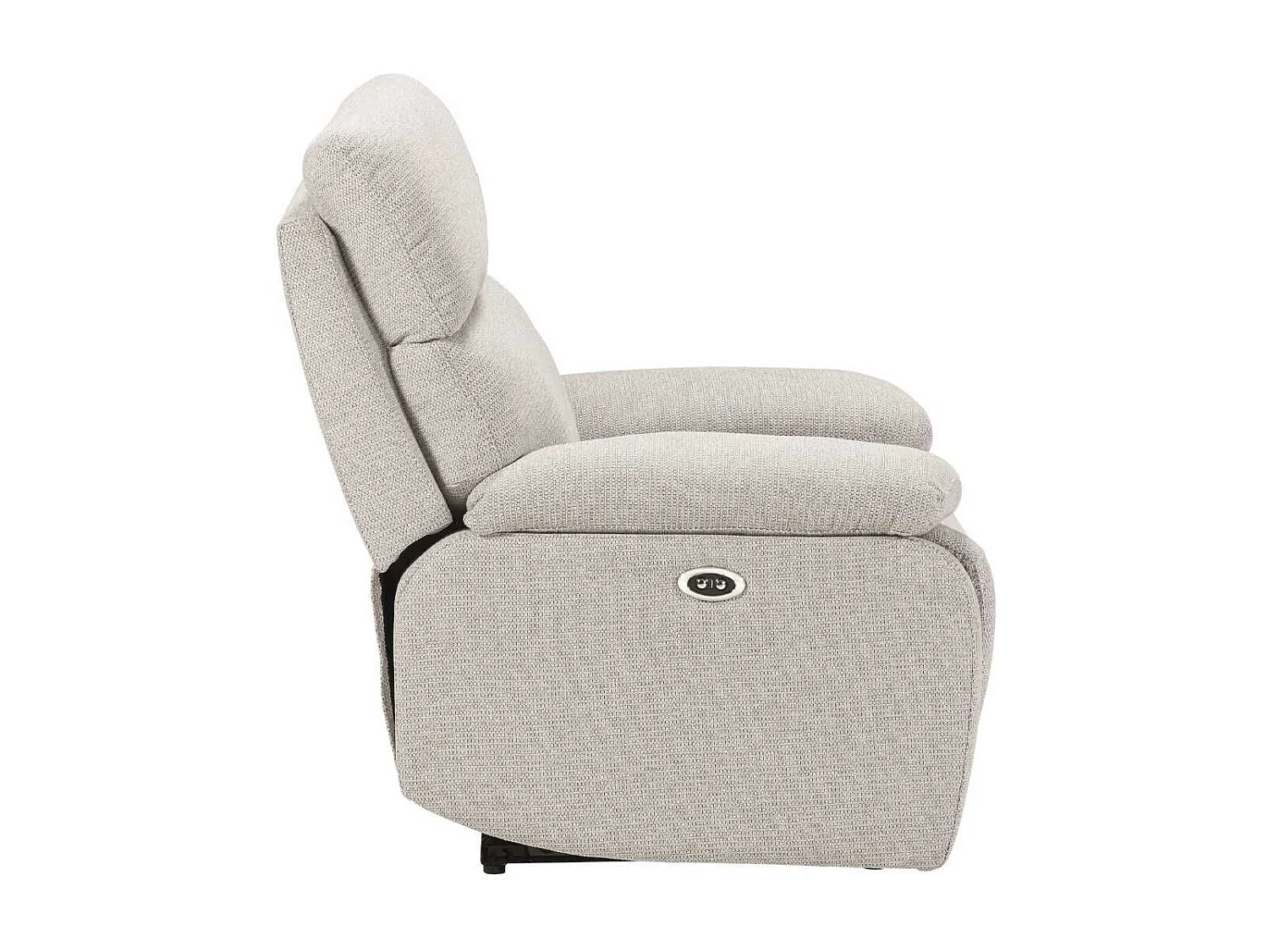 Fauteuil relax électrique tissu polyester gris clair - MIGUEL