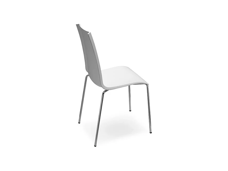 Lot de 2 chaises design en plastique et métal Mannequin