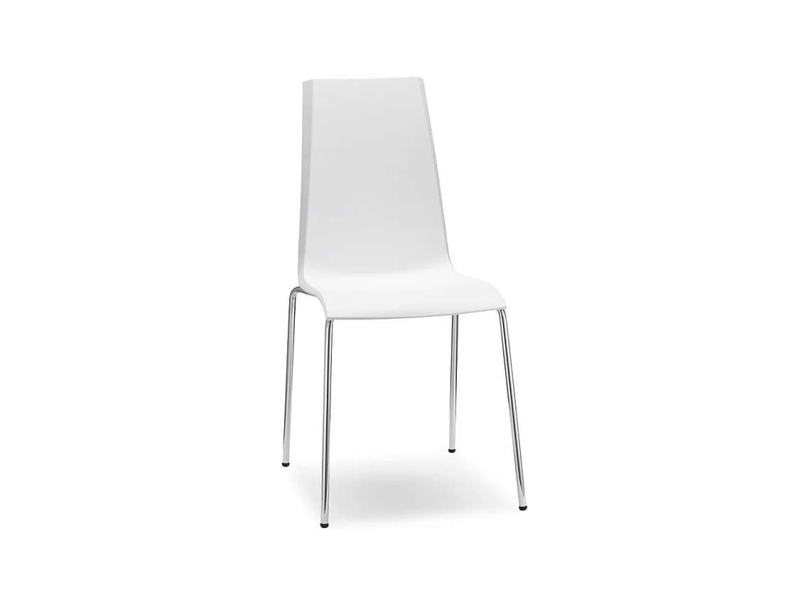 Lot de 2 chaises design en plastique et métal Mannequin