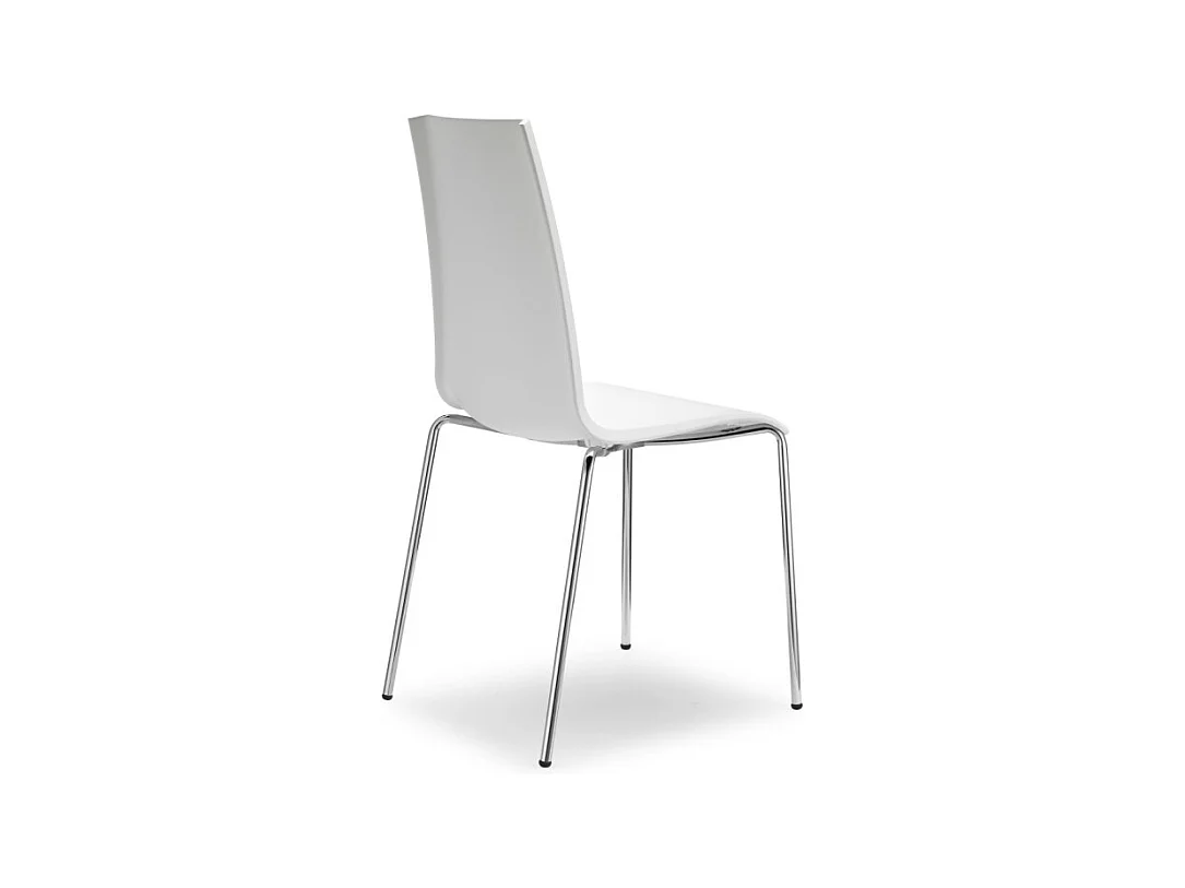 Lot de 2 chaises design en plastique et métal Mannequin