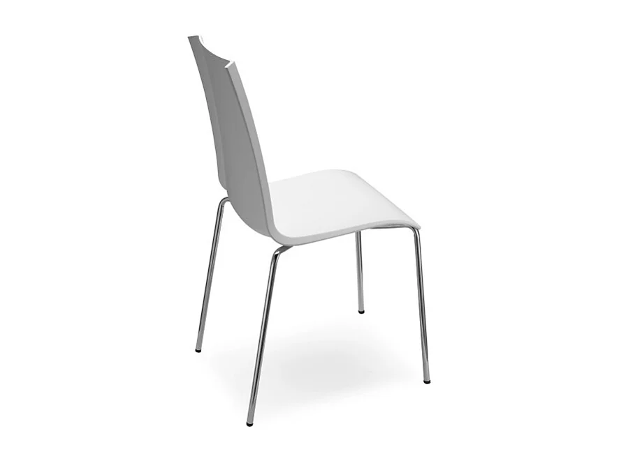 Lot de 2 chaises design en plastique et métal Mannequin