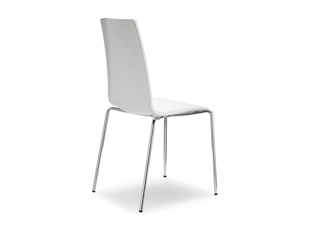 Lot de 2 chaises design en plastique et métal Mannequin