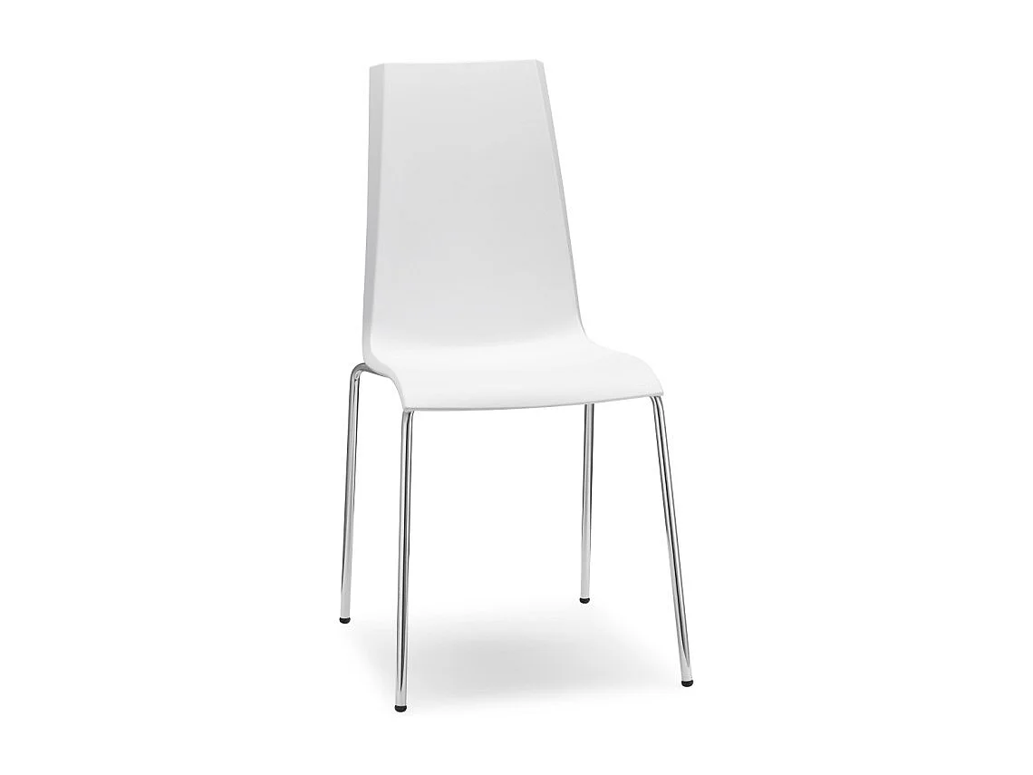 Lot de 2 chaises design en plastique et métal Mannequin