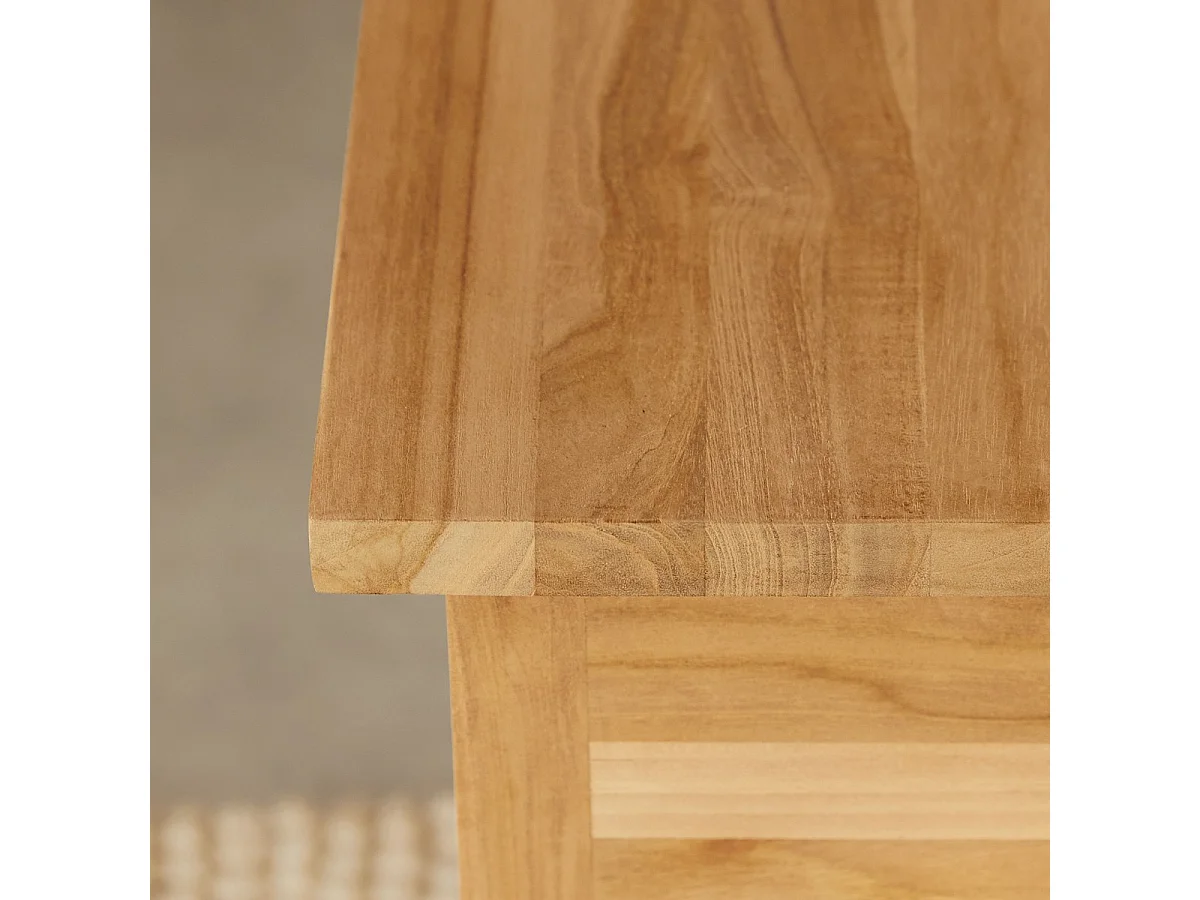 Comodino in legno massello di teak Suzette