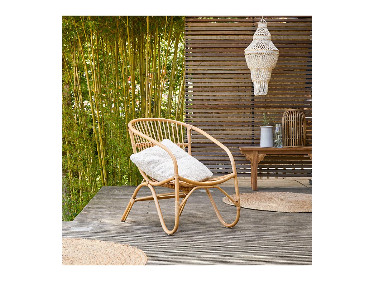 sedia seduta poltrona rattan esterno soggiorno vintage naturale veranda design