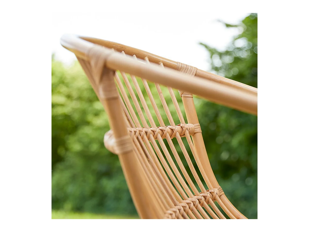 sedia seduta poltrona rattan esterno soggiorno vintage naturale veranda design