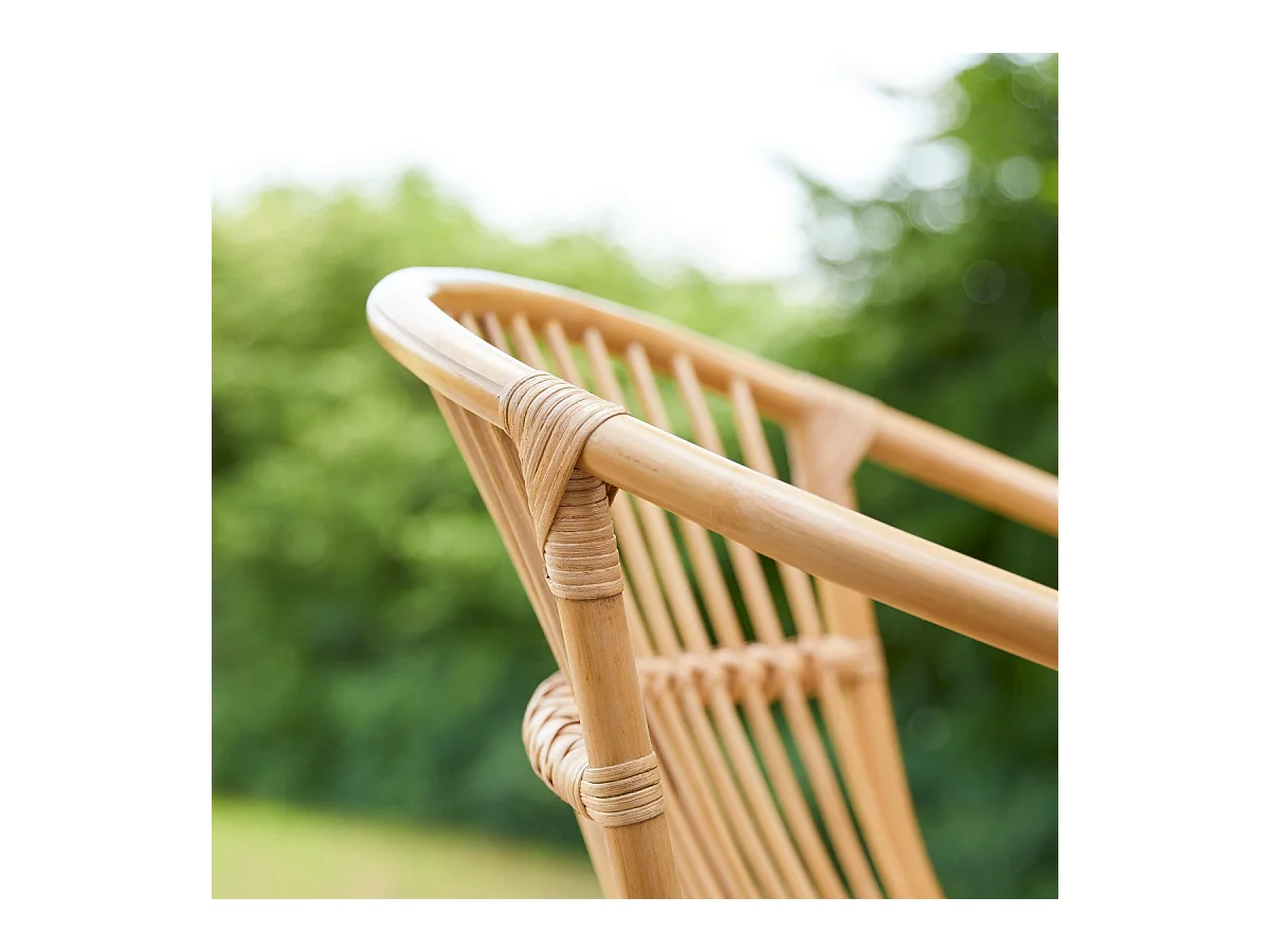 sedia seduta poltrona rattan esterno soggiorno vintage naturale veranda design