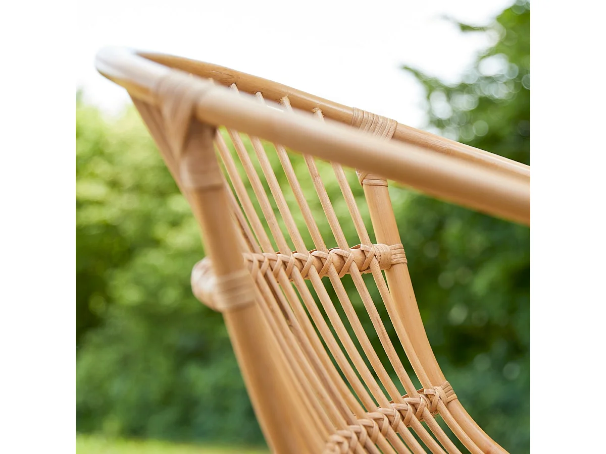 sedia seduta poltrona rattan esterno soggiorno vintage naturale veranda design