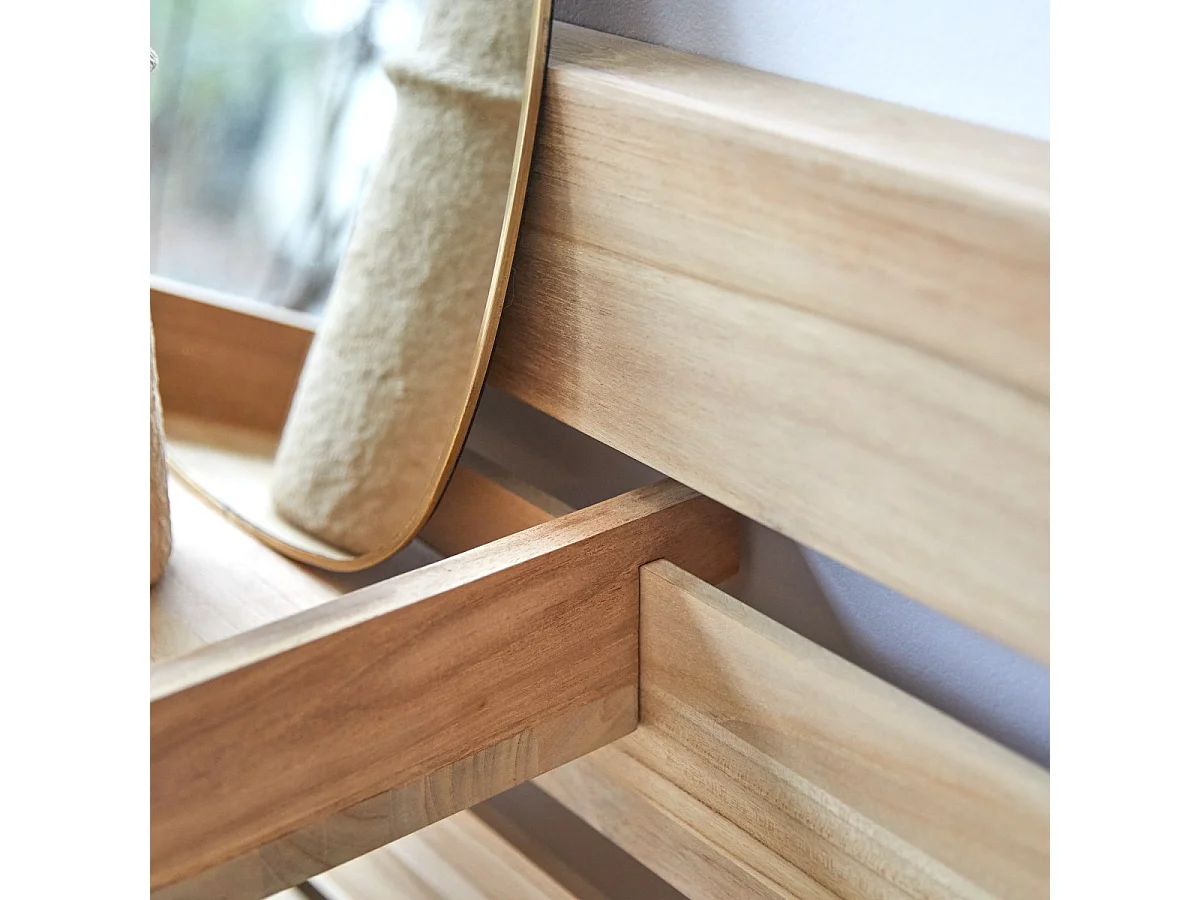 Set di 2 mensole in legno di teak massello Urbain