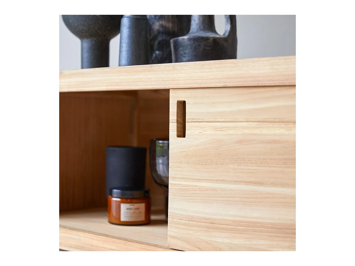 Mobile porta TV televisore legno massello Teak Teck Tek 120 cm design scandinavo