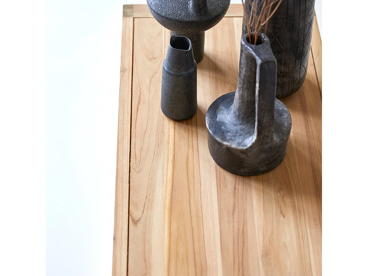 Mobile porta TV televisore legno massello Teak Teck Tek 120 cm design scandinavo