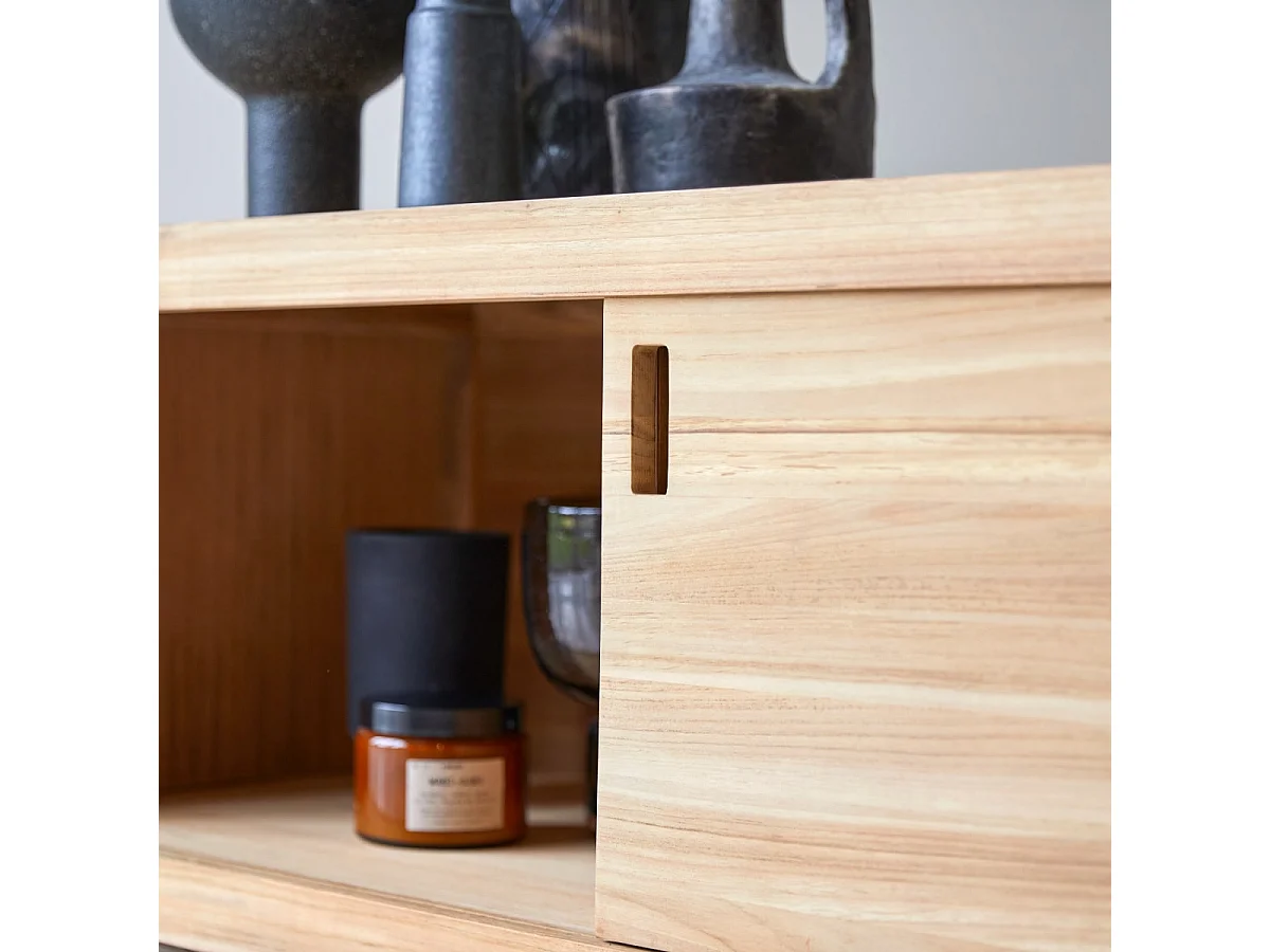 Mobile porta TV televisore legno massello Teak Teck Tek 120 cm design scandinavo