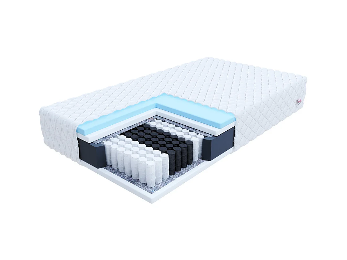 Matelas ENNA 140x200 - 19cm - Mousse de polyuréthane T25 - ressort ensachés