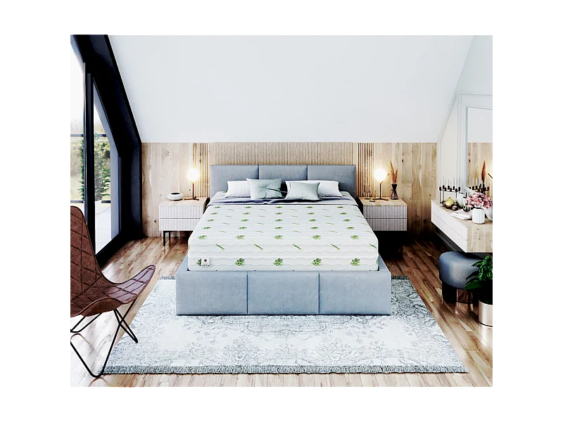 Matelas SAVONA 120x200 Mousse Mousse Polyuréthane T25 - Mémoire de forme - Latex - 22cm