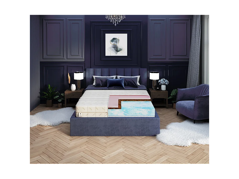 Matelas Ergo 160x200 - Mémoire de forme - Latex - 22cm