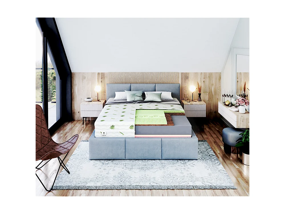 Matelas SAVONA 180x200 Mousse Mousse Polyuréthane T25 - Mémoire de forme - Latex - 22cm