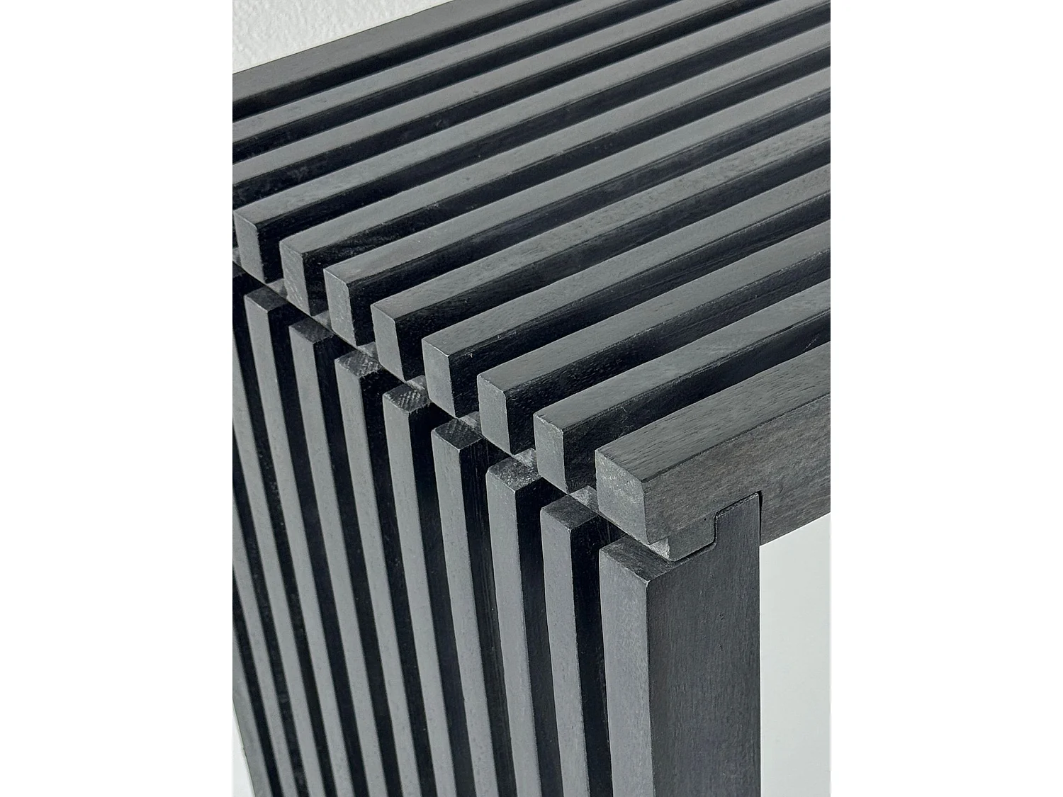 Banc 120 cm Bois Acacia Noir Moderne Entrée Chambre Salon Lit Couloir