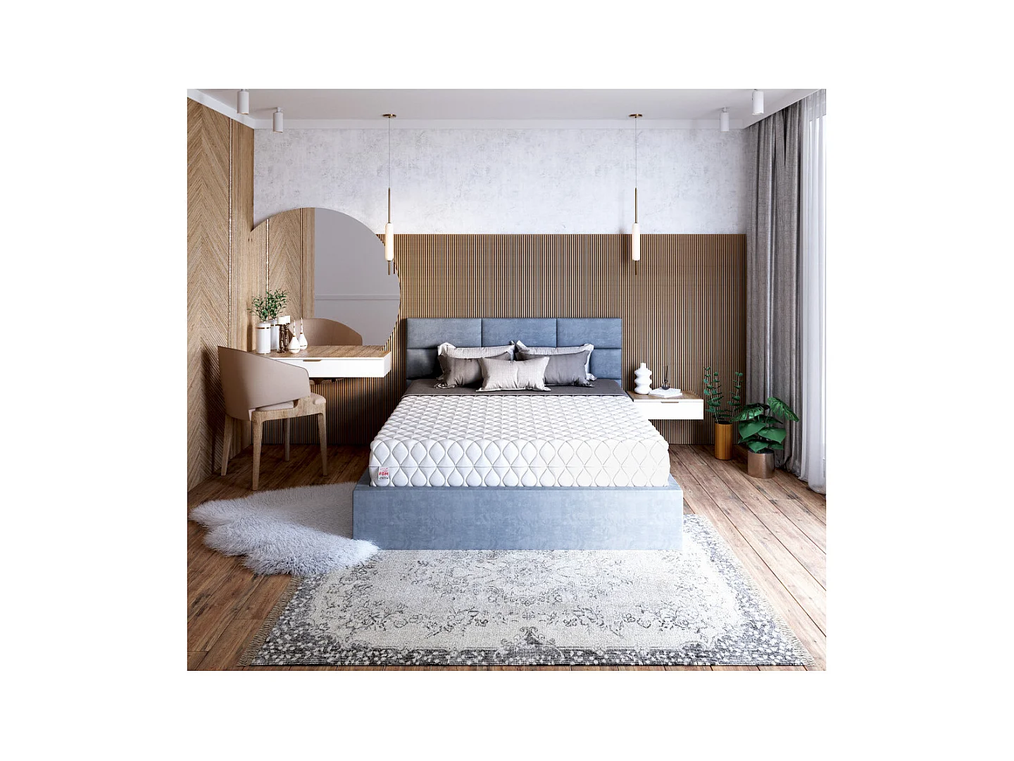 Matelas LIVIA MAX PLUS  140x190 - 26cm - Mousse T25