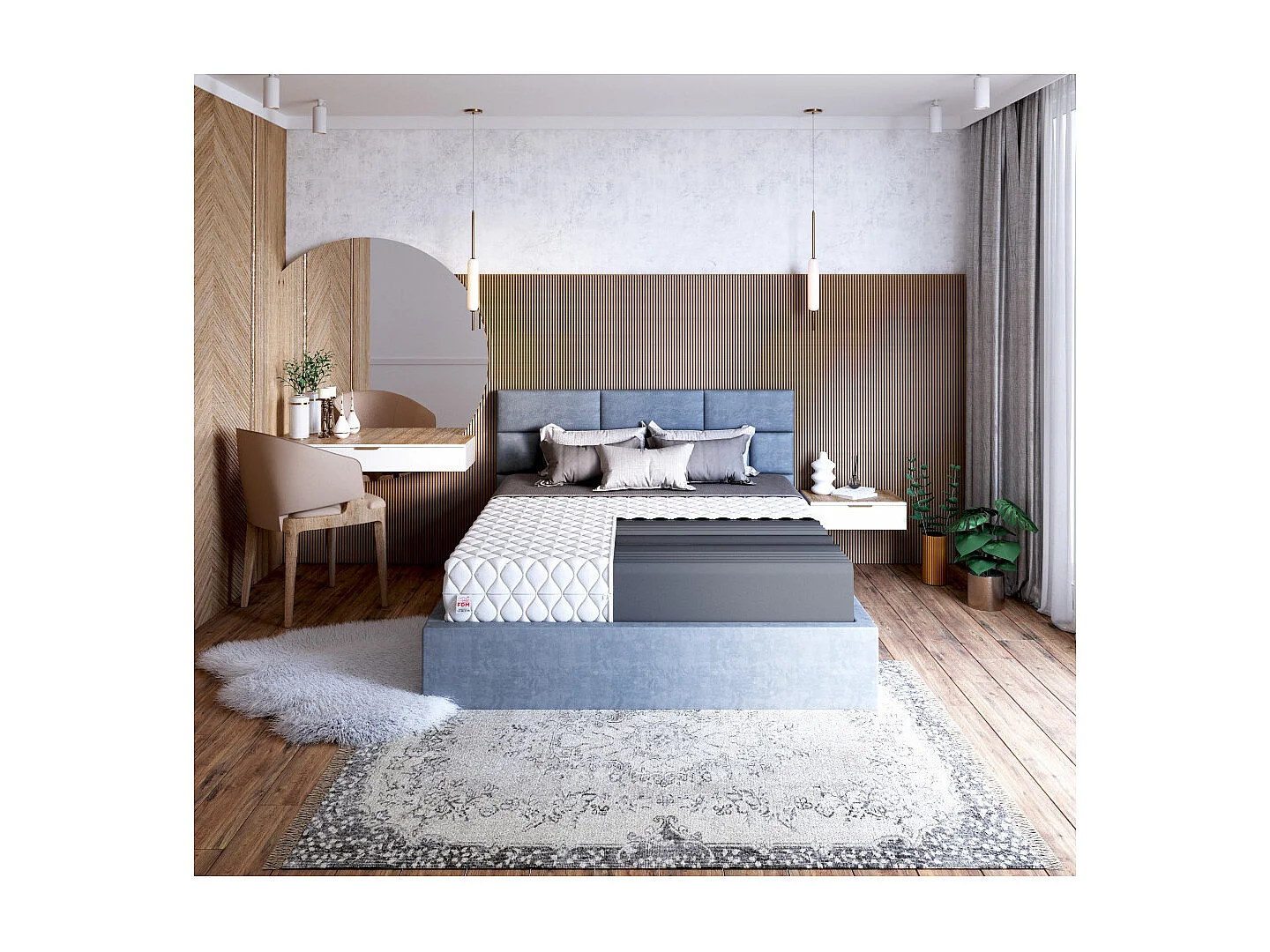 Matelas LIVIA MAX PLUS  140x190 - 26cm - Mousse T25