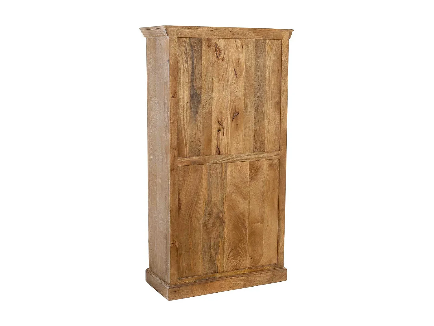 Armario de madera artesanal 2 puertas beige 90x40x165h cm