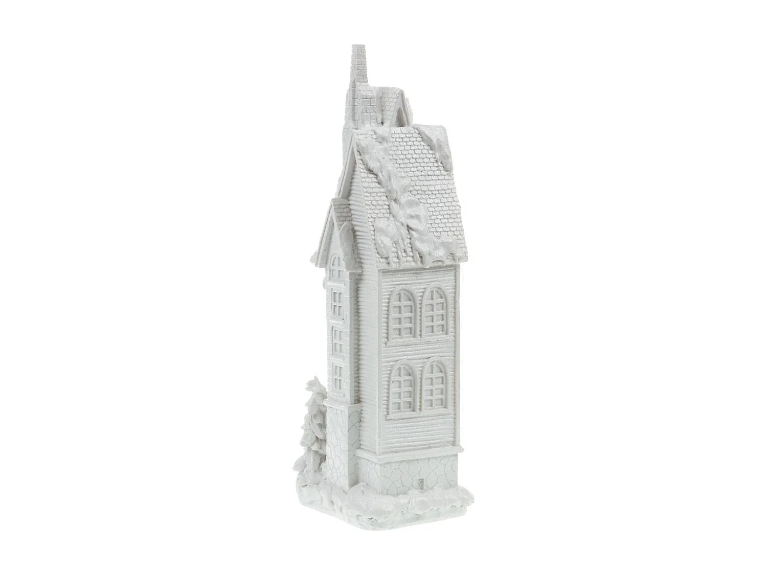 Maison de Noël haute 36 cm blanche