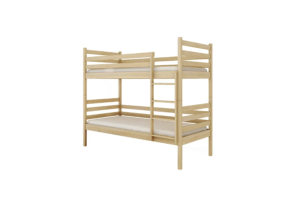 LIT SUPERPOSE SEPARABLE NELIO - Bois massif - 90x200 cm Pin Livré avec sommiers